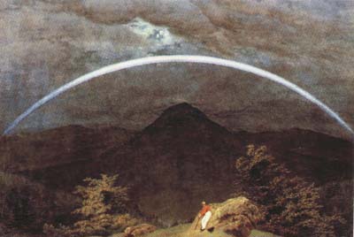 Caspar David Friedrich Mountain Landscape with Rainbow (mk10)